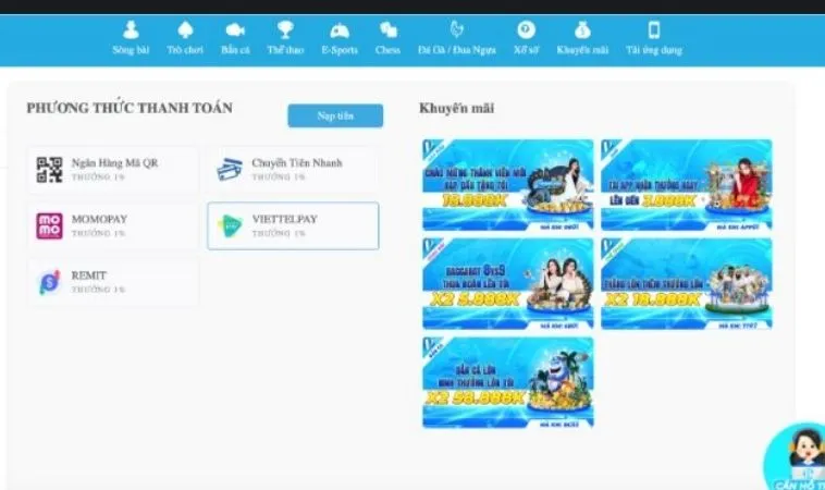 Bí Quyết Nạp Tiền VF555 Chuẩn Xác Cho Dân Cược Chuyên Nghiệp 2 Giao diện nạp tiền VF555