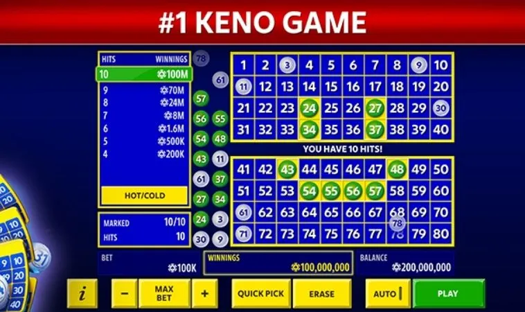 Bí Quyết Chinh Phục Keno Nhanh Tại VF555 Cho Cược Thủ Chuyên Nghiệp 2 Giao diện chơi game nhanh Keno nhanh tại VF555